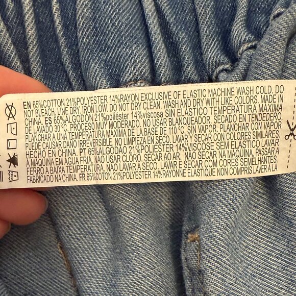 Forever 21 Drawstring Elastic Waistband Denim Joggers for Women (XS) - Picture 7 of 10